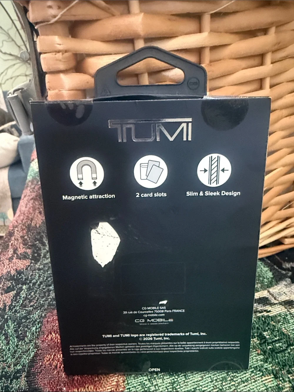 Tumi Magnetic Card Holder, brand new, unopened. Designed in France